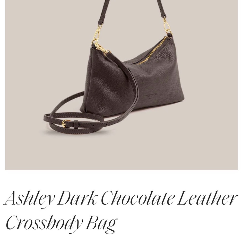 Dark Brown Leather Crossbody Bag